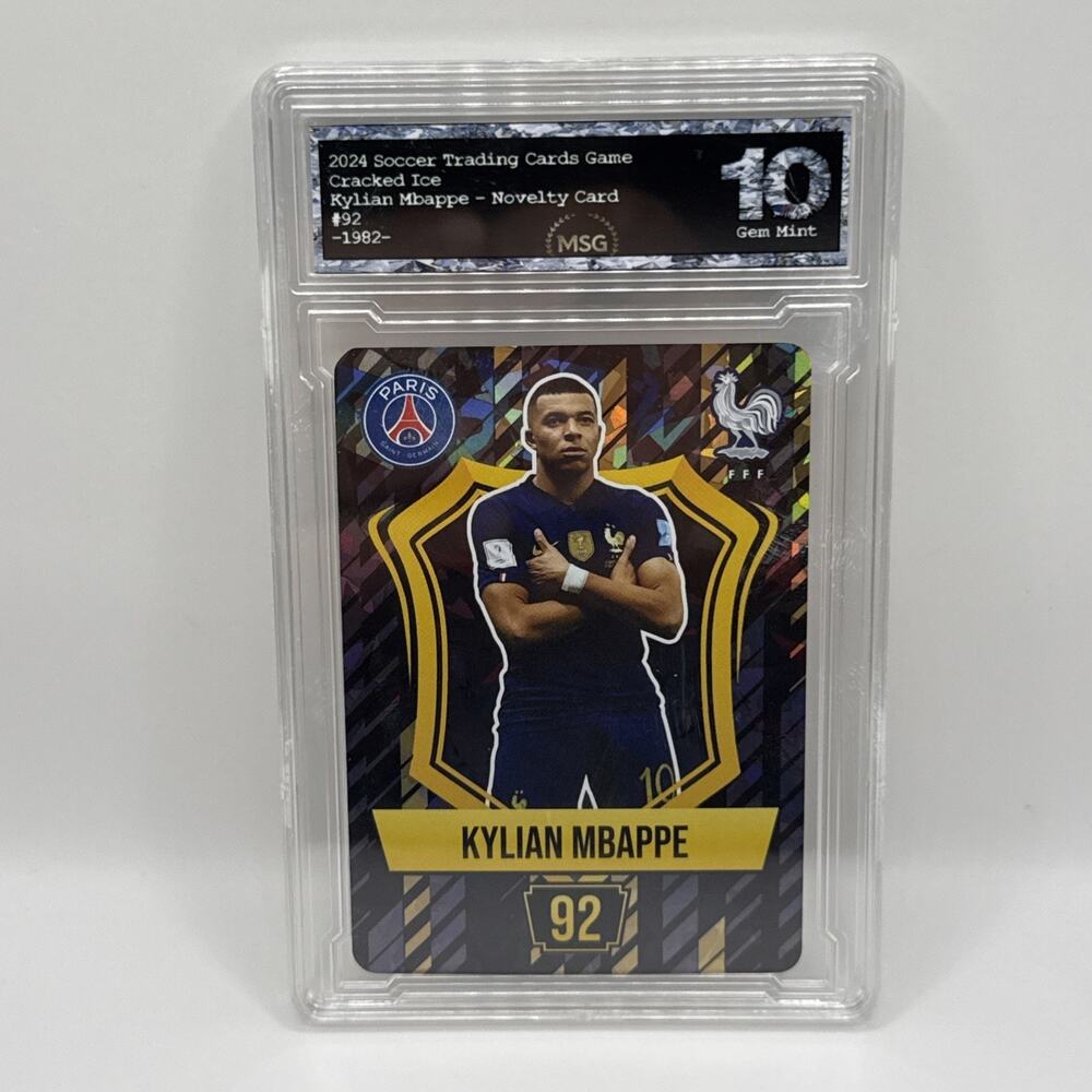 Kylian Mbappe - Holo Foil Soccer Card 2024 - Graded 10 Paris Saint Germain PSG